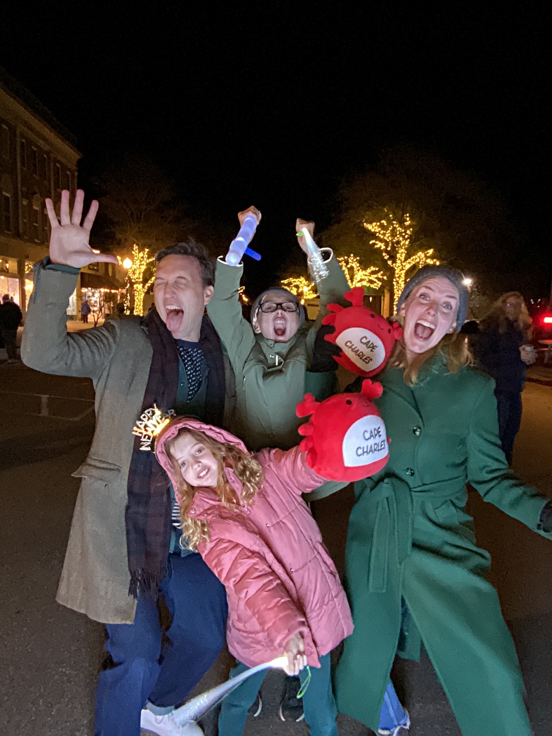 New Year's Eve in Cape Charles with a plush crab